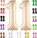 Katchon Caramel 11 Balloons Number 40 Inch | Retro Apricot Number 11 Balloons by KatchOn