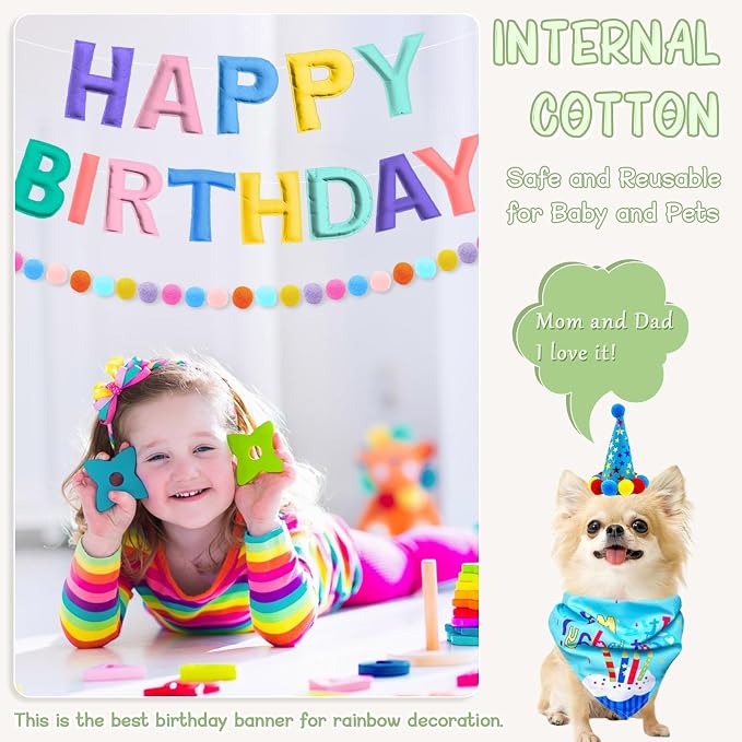 4PCS Pre-Strung Happy Birthday Banner - Image 6