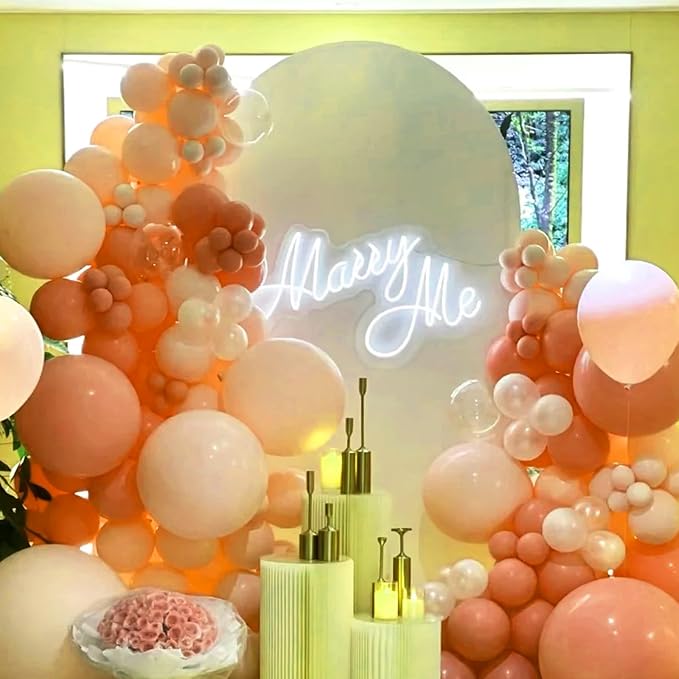 Voircoloria 105pcs Peach Party Latex Balloons, 12inch | - Image 6