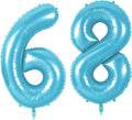 Number 68 Balloons for 68th Birthday Party Decorations, 0-100 Large No.68 by Joycard