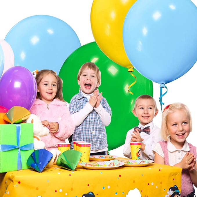 Light Blue Balloons 18 Inch 12 Pack Large Latex Party Balloons Light Blue Round - Image 5