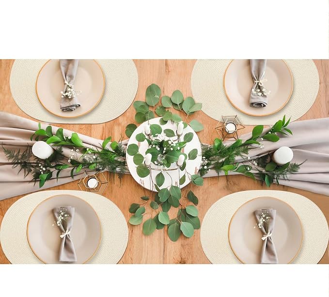 AHHFSMEI Placemats Set of 8 for Dining Table Washable Woven Non-Slip 18x12 - Image 7