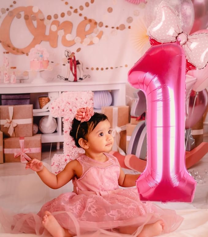 40 inch Pink Number 1 Balloon - Image 4