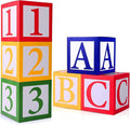 6 pcs ABC and 123 Friend Street Balloon Boxes, ABC Alphabet Graduation Back to by PFAMKEER