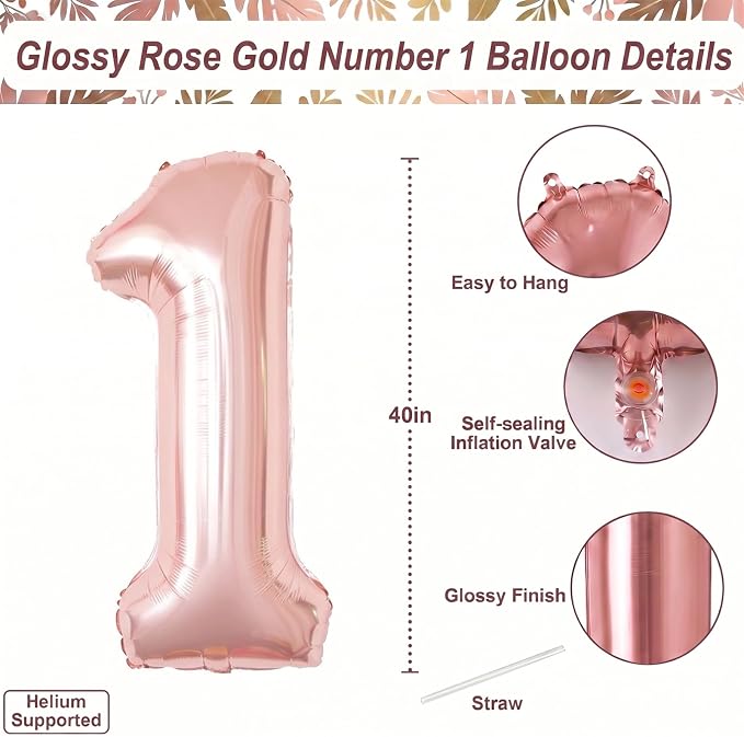 Rose Gold Number 11 Balloon 40 Inch, Blush Twin Foil - Image 4