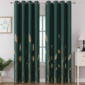 Green Blackout Curtains for Living Room 96 Inches Long, Room Darkening Energy by ESTELARTEXTILER