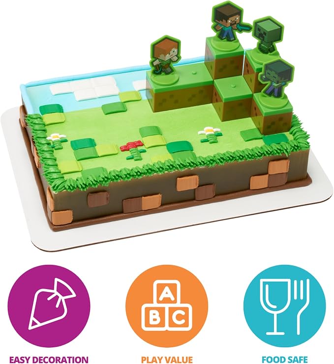 DecoSet® Mobs Beware Minecraft Cake-Topper, 6-Piece Stackable Cake-Decoration - Image 2