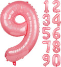 Macaron Pink Number 9 Balloon 40in Large Helium Foil Polyester Film Balloon | by Exquisitehighqualitypartydecorationstomeetyoureveryneed%EF%BC%81