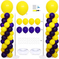2 Sets Purple Yellow Balloon Column Kit by KINNOGOLDLEAF