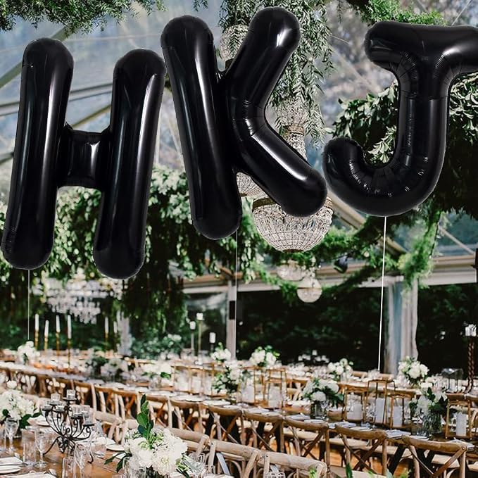 TONIFUL 40 Inch Large Black J Letter Balloons, Jumbo Helium Balloons - Image 5