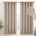 YoungsTex Linen Curtains 63 Inches Length Textured Short Drapes by YoungsTex