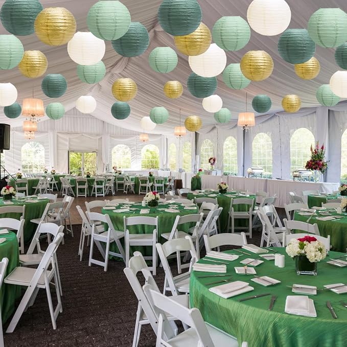 Paper Lanterns Party Decorations, Hanging Round Chinese Lanterns - Image 5