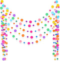 Outus 5 Pieces Colorful Circle Garland Banner Hanging Paper Dot Decorations by Outus
