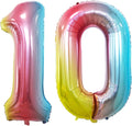 Number 10 Balloons for 10th Birthday Party Decorations, 42 Inch Jumbo Foil by GOER