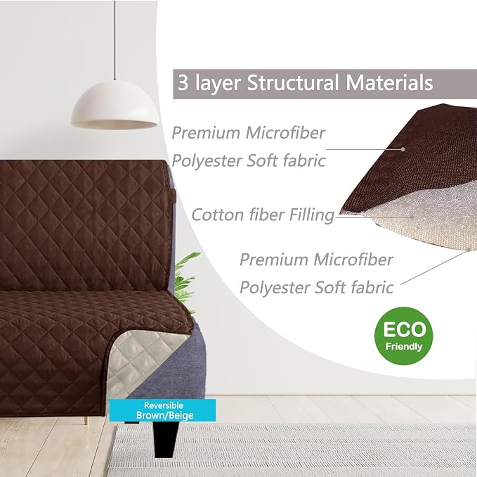 U-NICE HOME Futon Sofa Covers 68''Armless Couch Cover, Pet Friendly, Elastic - Image 3