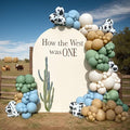 153 Pcs Green Cow Balloon Arch Garland Kit – Sage Green, Sand White, and Cow by Vztipki