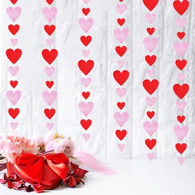 Galentines Valentines Party-Decorations Heart Garland - Image 7