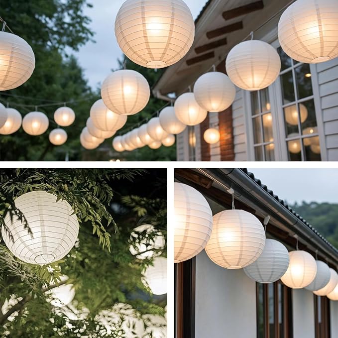 White Chinese Paper Lanterns - Image 5