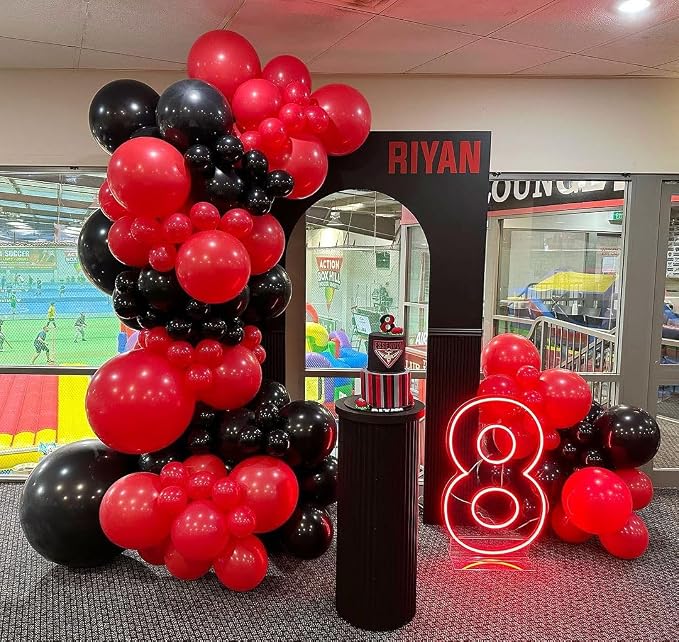 Red and Black Balloon Arch Kit, Graduation, Anniversary, Prom Decorations - Image 4