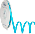 Ribbli Turquoise Blue Satin Ribbon, Double Faced Satin 1/4 inch x Continuous 50 by Ribbli