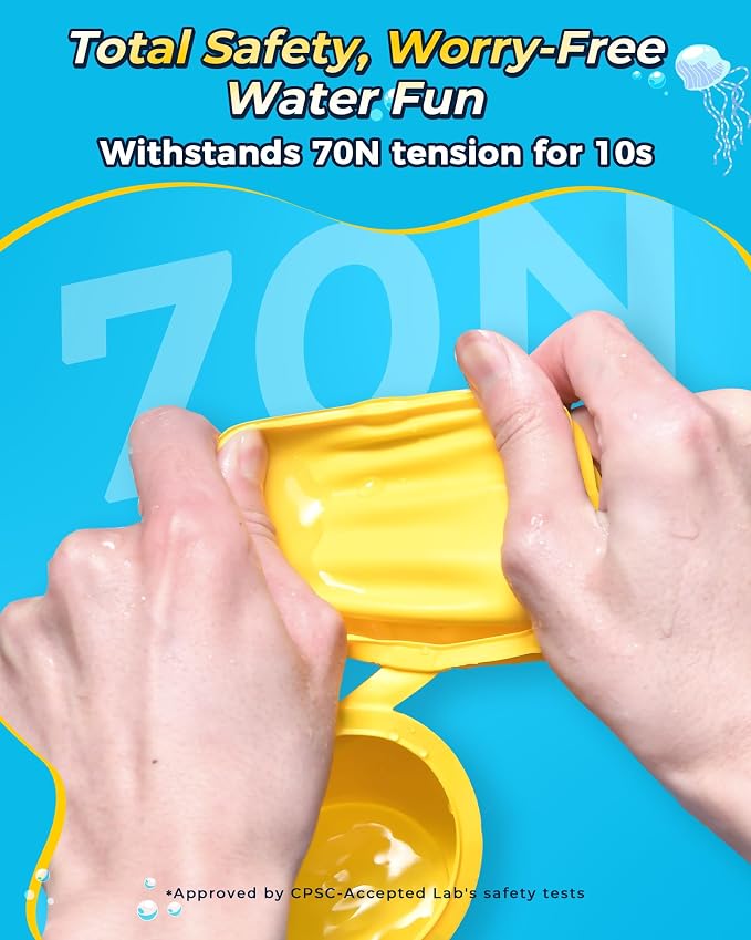 SOPPYCID Water Balloons Reusable Splash Ball, Latex-free Water Bomb Pool Toys - Image 2