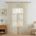 Khaki Lace Curtains 96 Inches Long 2 Panels Vintage Floral Curtains by SEEKRIGHTHomeDecor