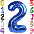 40 Inch Navy Blue Number 2 Balloon, 2nd Blue Birthday Party Decorations | 40 by Hadoife