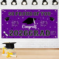 Graduation Decorations 2026 Purple Graduation Banner 66.1" x 33.8" Graduation by Yunfan