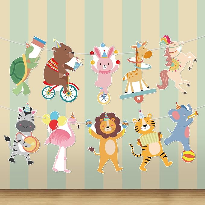 Party Animals Banner Animals Birthday Party Decorations Circus Animals - Image 9