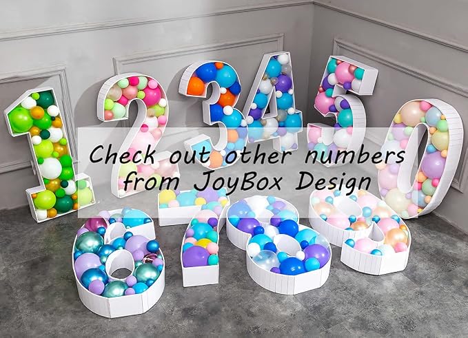 Mosaic Balloon Frame Numbers 2 Pre-Cut Large Foam Board Sign Cut-Out - Image 5