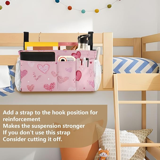 Bedside Caddy Hanging Bunk Bed Caddy Bed Organizer Hanging Pocket - Image 6