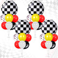 4 Sets Race Car Party Balloons Stand Kit Racing Car Table Centerpieces Decor by Charnoel