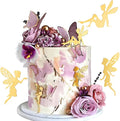 12PCS Gold Fairy Cupcake Toppers Acrylic Fairy Cake Decor by Wolpark