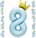 AULE 40 Inch Big Light Blue 8 Balloon Number by AULE