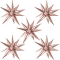 Rose Gold Star Balloon 12 Point Cone Explosion Star Foil Balloons | 60 Pcs Rose by Moukiween