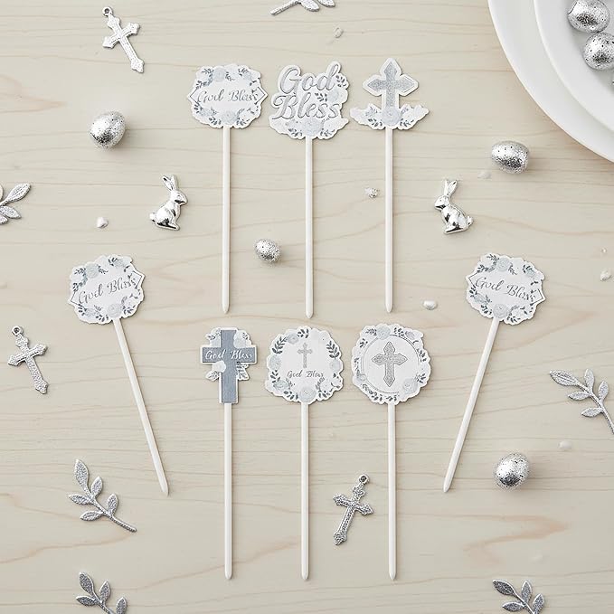 TICIAGA Floral God Bless Decorative Picks - Image 3