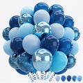 160Pcs 12 Inch Metallic Blue Balloons Chrome Navy Pearl Pastel Macaron Light by PAXILE