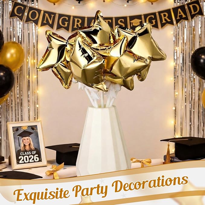 15 Pcs Mini Star Self Inflatable Balloons Bulk - Image 3