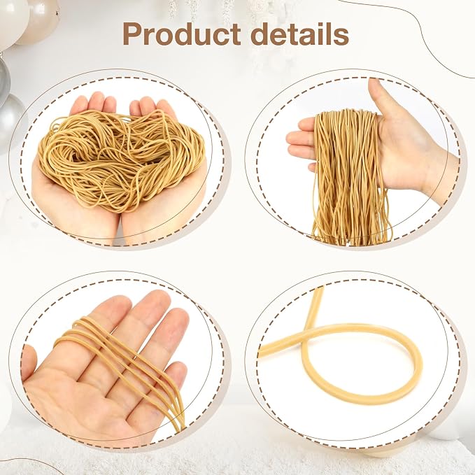 260Pcs Long Rubber Bands for Balloon Arch, Size #117A | Stretchy Elastic Ligas - Image 4