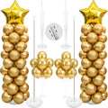 Balloon Column Kit Set of 2, 2 Set Balloon Table Stands, 6.56 Ft Reusable Metal by PIXHOTUL