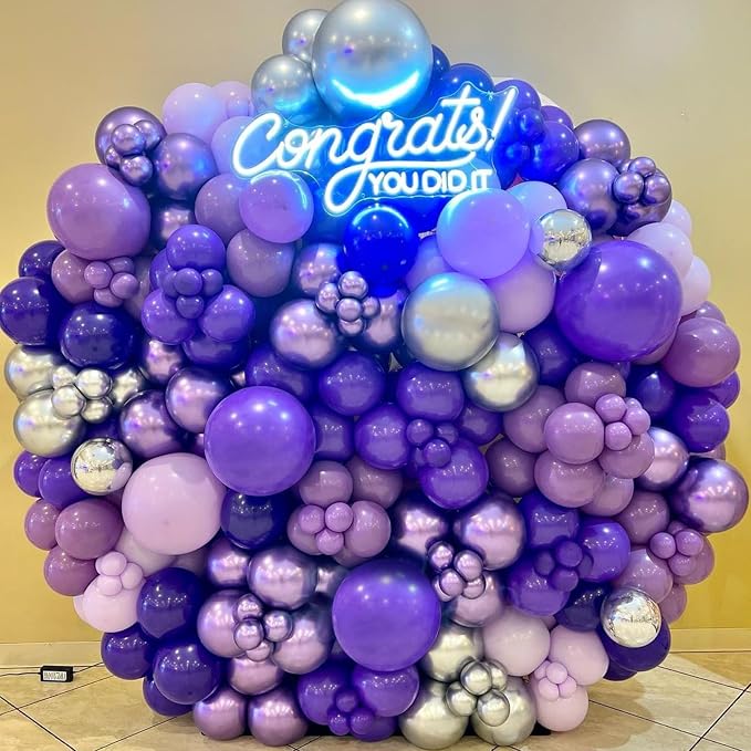 YMSZ Purple Balloon Garland Arch Kit, Baby Shower Decorations - Image 5
