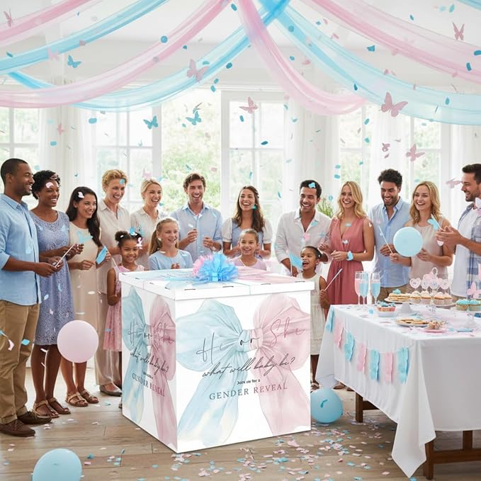 AmazingSpark 28in Giant Gender Reveal Gift Box - Image 5