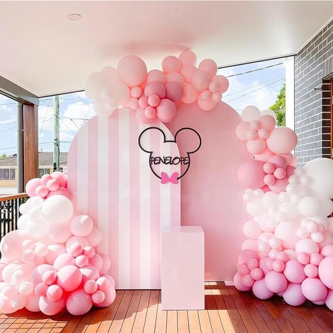 412pcs Pastel Pink Balloon Garland Arch Kit 18 12 10 5 Inch Different Sizes - Image 7