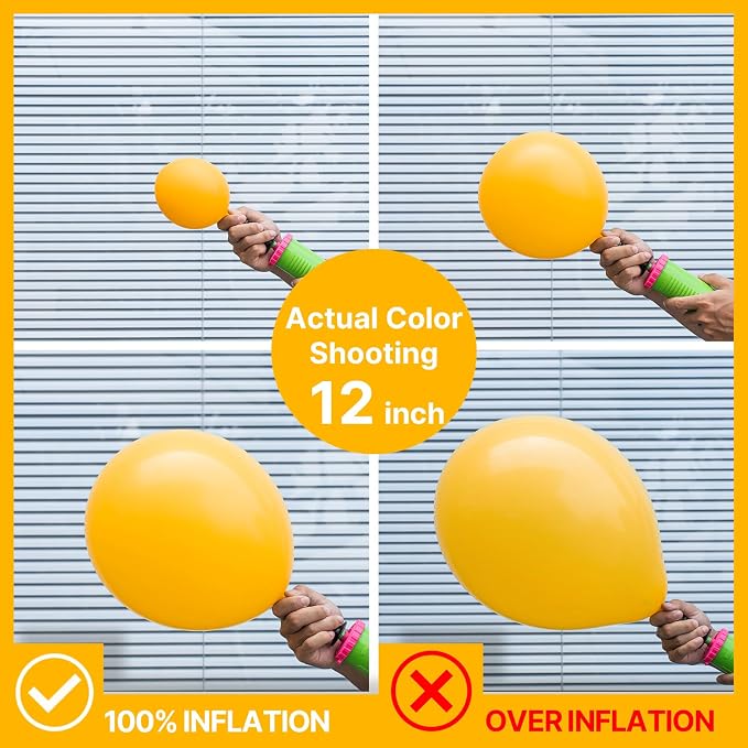 PartyWoo Yellow Mustard Yellow fall Latex Helium Balloons 100pcs | 12 Inch - Image 4
