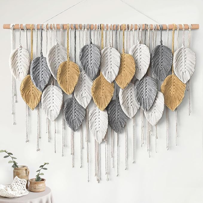 Large Macrame Wall Hanging Boho Woven Tapestry Chic Modern Home Decorations | by KHOYIME