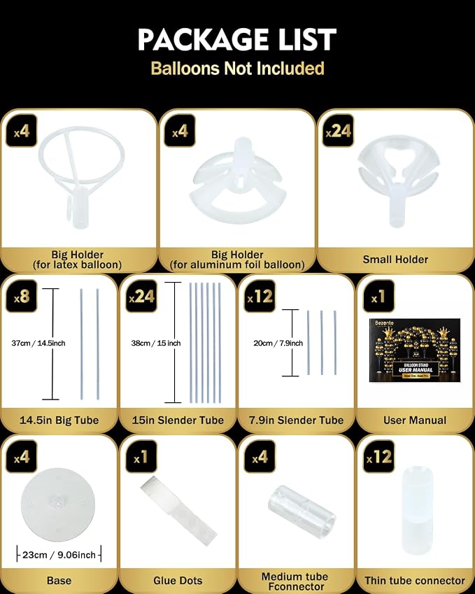 Pro Series Balloon Stand Kit Set of 4, Balloon Sticks Holder - Image 6
