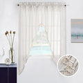 Beda Home Tassel Linen Textured Swag Curtain Valance by BedaHomeBedaLife
