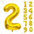 40 Inch Gold Number Balloons, Helium Mylar Foil Number Balloons by Unknown