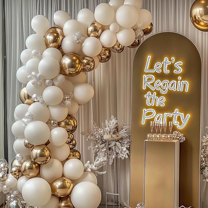 RUBFAC Cream Balloons Different Sizes 5/10/12/18 Inch - Image 5