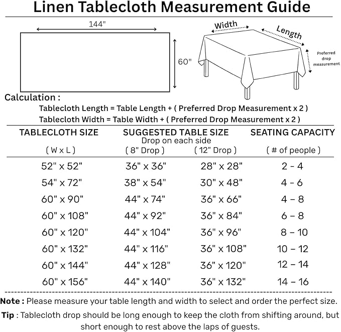 Solino Home Navy Blue Linen Tablecloth 60 x 144 Inch - 100% Pure Linen Table Cloth for Rectangle Tables - Fete, Machine Washable Tablecloth for Fall, Autumn, Thanksgiving, Christmas, Holiday